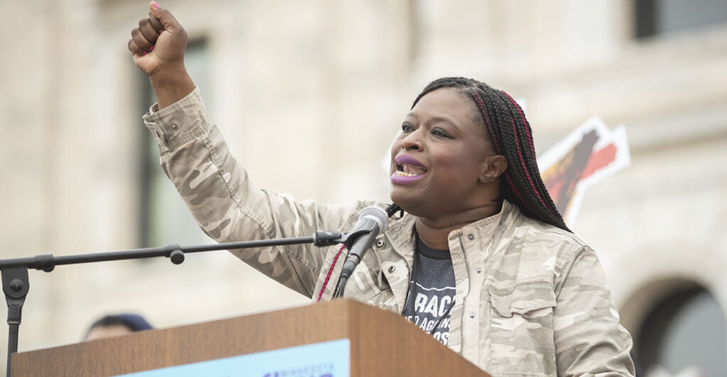 Nekima Armstrong, head of the Racial Justice Network, led the anti-ICE agitators to invade Cities Church in St. Paul. Attorney General Pam Bondi announced Armstrong's arrest Thursday