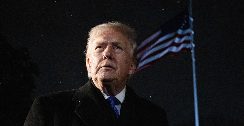 US President Donald Trump speaks with reporters before departing from the White House in Washington, DC, on February 6, 2026. President Trump is spending the weekend at his Mar-a-Lago residence in Palm Beach, Florida. (Photo by ANDREW CABALLERO-REYNOLDS / AFP via Getty Images)