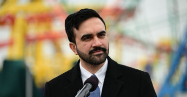 NEW YORK, NEW YORK - FEBRUARY 15: New York City Mayor Zohran Mamdani speaks at a press conference at Deno's Wonder Wheel on Coney Island in the New York City Borough of Brooklyn,New York City, USA, on February 15, 2026. (Photo by Kyle Mazza/Anadolu via Getty Images)