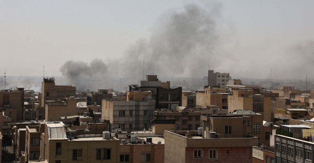Smoke rises following an explosion, after Israel and the U.S. launched strikes on Iran, in Tehran, Iran, February 28, 2026. Majid Asgaripour/WANA (West Asia News Agency) via REUTERS