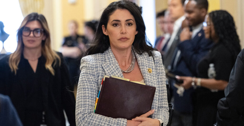 Anna Paulina Luna walks through the United States Capitol.