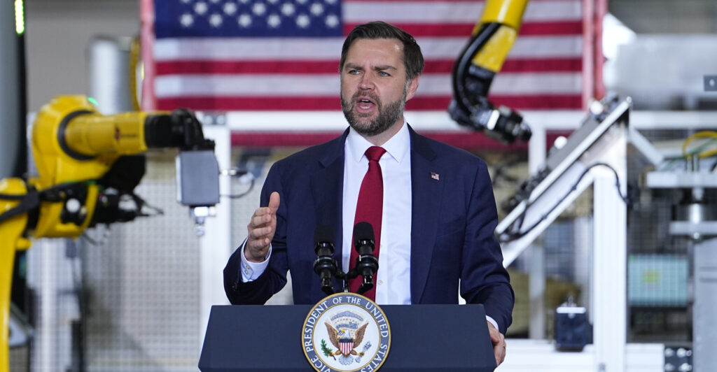 Vice President JD Vance speaks.