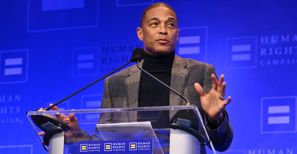 NEW YORK, NEW YORK - FEBRUARY 07: Don Lemon speaks onstage during the Human Rights Campaign 2026 Greater New York Dinner at Marriott Marquis Times Square on February 07, 2026 in New York City. (Photo by Bryan Bedder/Getty Images for Human Rights Campaign)