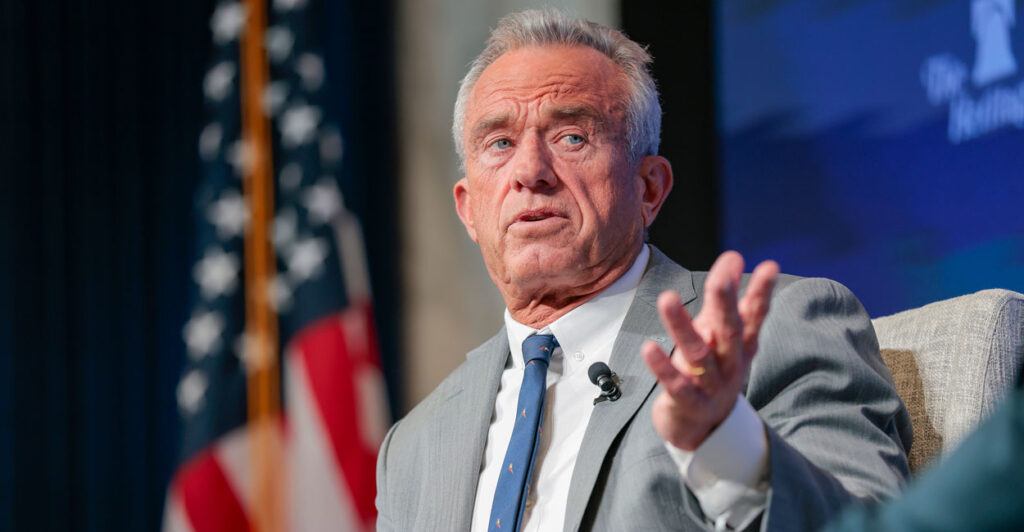 U.S. Secretary of Health and Human Services Robert F. Kennedy Jr. speaks at The Heritage Foundation on February 09, 2026 in Washington, DC. The Heritage Foundation held an event to celebrate one year of "Making America Healthy Again."