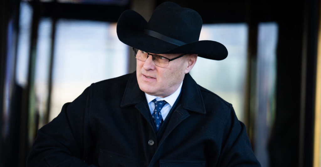 Rep. Pete Stauber, R-Minn., leaves a meeting of the House Republican Conference at the Capitol Hill Club on Wednesday, January 22, 2025.