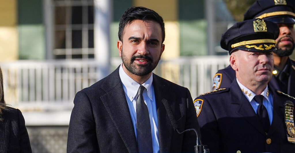 NEW YORK, NEW YORK - MARCH 8: New York City Mayor Zohran Mamdani speaks to the media regarding the attempted bombing at a right-wing protest in front of Gracie Mansion on Saturday, on March 8, 2026 in New York City.