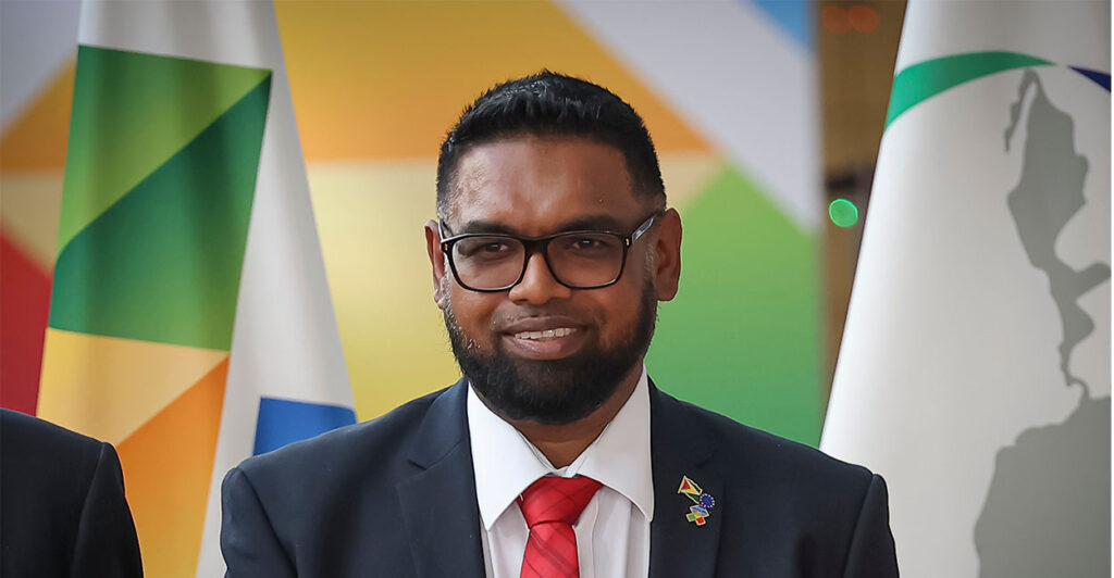 Irfaan Ali, President of Guyana, EU-CELAC Summit 2023 In Brussels. (Nicolas Economou/NurPhoto via Getty Images)