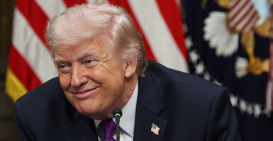 WASHINGTON, DC - MARCH 04: U.S. President Donald Trump listens to speakers during a roundtable meeting on the administration's "ratepayer protection pledge" in the Indian Treaty Room at the White House on March 04, 2026 in Washington, DC. The pledge is a policy designed to shift rising energy costs from artificial intelligence data centers away from consumers. (Photo by Win McNamee/Getty Images)