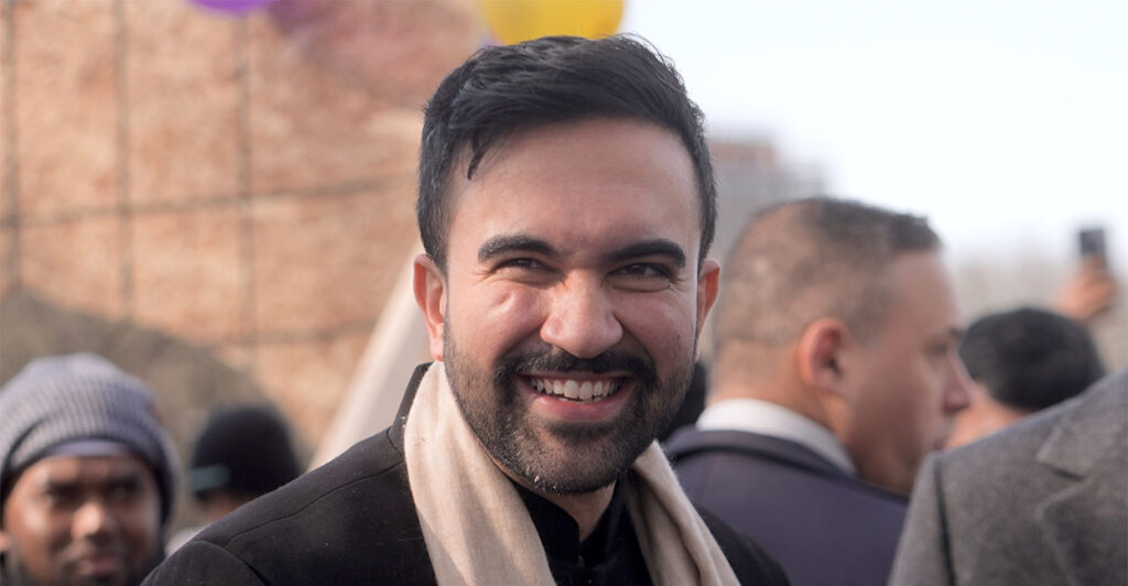 NEW YORK, UNITED STATES - MARCH 20: First Muslim mayor of New York City Zohran Kwame Mamdani, attends and delivers remarks at Eid al-Fitr Prayers in Prospect Park, Brooklyn, New York, United States on March 20, 2026. (Photo by Selcuk Acar/Anadolu via Getty Images)