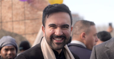 NEW YORK, UNITED STATES - MARCH 20: First Muslim mayor of New York City Zohran Kwame Mamdani, attends and delivers remarks at Eid al-Fitr Prayers in Prospect Park, Brooklyn, New York, United States on March 20, 2026. (Photo by Selcuk Acar/Anadolu via Getty Images)