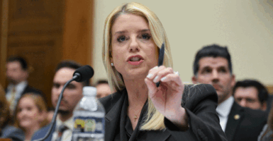 US Attorney General Pam Bondi testifies before a House Judiciary Committee hearing on "Oversight of the Department of Justice" on Capitol Hill in Washington, DC, on February 11, 2026. (Photo by ROBERTO SCHMIDT / AFP via Getty Images)