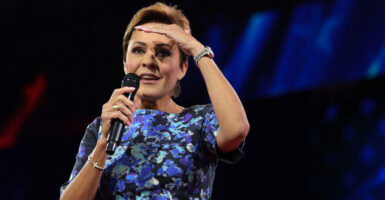 OXON HILL, MARYLAND - FEBRUARY 21: Kari Lake, U.S. President Donald Trump's choice to lead Voice of America (VOA), speaks at the Conservative Political Action Conference (CPAC) at the Gaylord National Resort Hotel And Convention Center on February 21, 2025 in Oxon Hill, Maryland. The annual four-day gathering brings together conservative U.S. lawmakers, international leaders, media personalities and businessmen to discuss and champion conservative ideas. (Photo by Kayla Bartkowski/Getty Images)