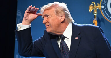 President Donald Trump at rally