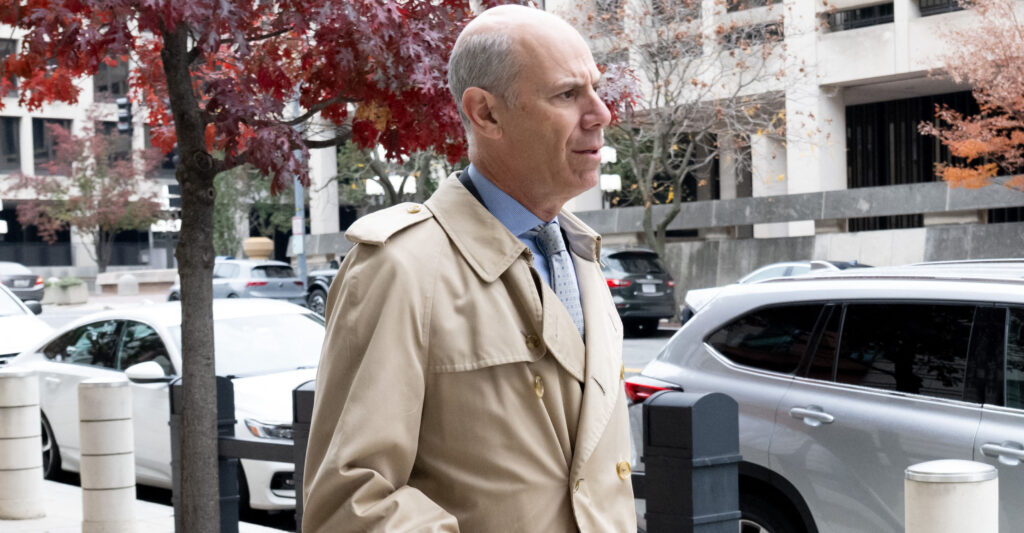 Chief Judge James Boasberg, Chief Judge of the US District Court, arrives at the E. Barrett Prettyman United States Courthouse, for the US District Court and US Court of Appeals for the District of Columbia Circuit, in Washington, DC, November 3, 2025. (Photo by SAUL LOEB / AFP) (Photo by SAUL LOEB/AFP via Getty Images)