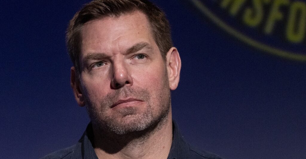 Eric Swalwell scowling