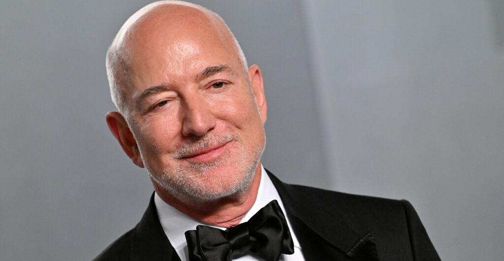 Jeff Bezos in a tuxedo