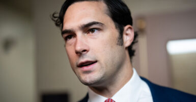 Rep. Brandon Gill, R-Texas, talks with reporters.