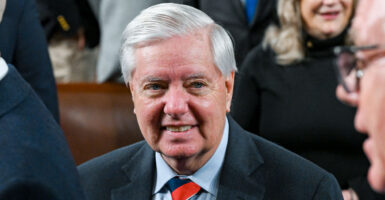 Lindsey Graham at the state of the union in the united states capitol.