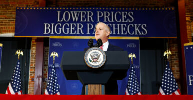 North Carolina U.S. Senate candidate, former Republican National Committee Chairman Michael Whatley speaks during an event with U.S. Vice President JD Vance March 13, 2026