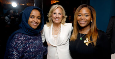 Rep. Sheila McCormick with Rep. Ilhan Omar.